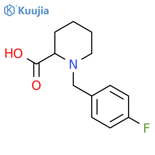 1-(4-Fluorobenzyl)piperidine-2-carboxylic acid structure
