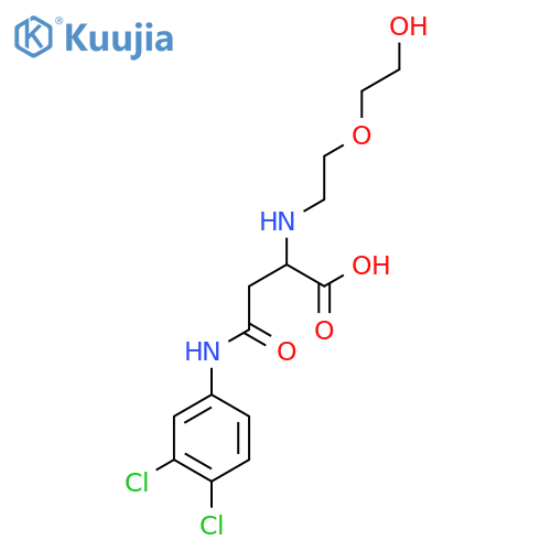 3-[(3,4-dichlorophenyl)carbamoyl]-2-{[2-(2-hydroxyethoxy)ethyl]amino}propanoic acid structure