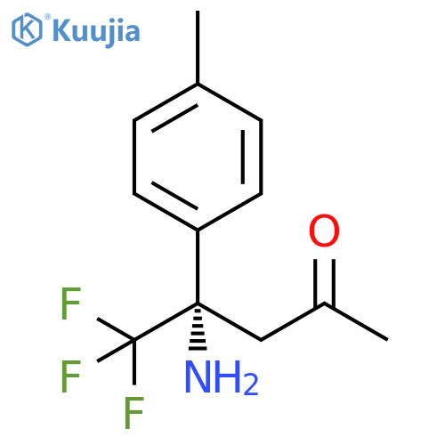 (4S)-4-amino-5,5,5-trifluoro-4-(4-methylphenyl)pentan-2-one structure