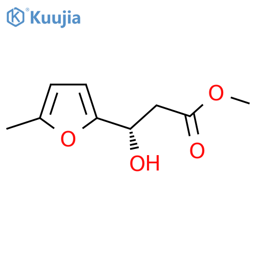 methyl (3S)-3-hydroxy-3-(5-methylfuran-2-yl)propanoate structure