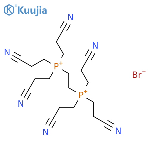 Phosphonium,1,1'-(1,2-ethanediyl)bis[tris(2-cyanoethyl)-, bromide (1:2) structure