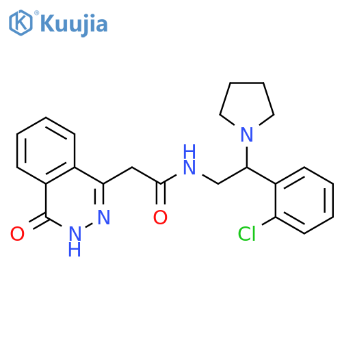 1-Phthalazineacetamide, N-[2-(2-chlorophenyl)-2-(1-pyrrolidinyl)ethyl]-3,4-dihydro-4-oxo- structure