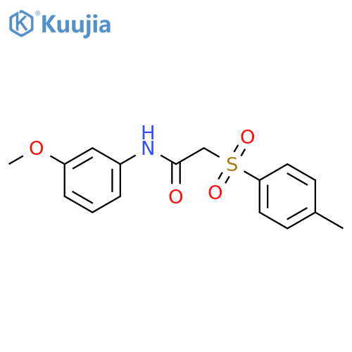 N-(3-methoxyphenyl)-2-[(4-methylphenyl)sulfonyl]acetamide structure