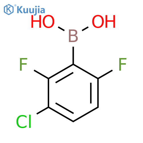 3-Chloro-2,6-difluorophenylboronic acid structure
