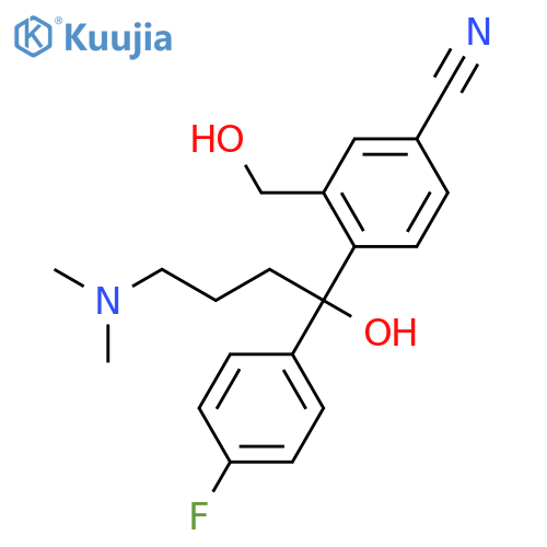 4-(4-(Dimethylamino)-1-(4-fluorophenyl)-1-hydroxybutyl)-3-(hydroxymethyl)benzonitrile structure