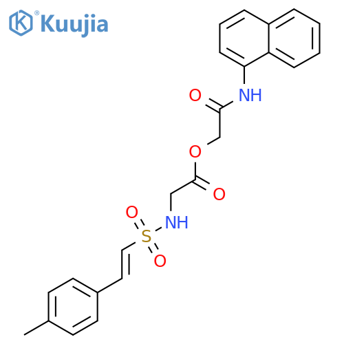 [(Naphthalen-1-yl)carbamoyl]methyl 2-[2-(4-methylphenyl)ethenesulfonamido]acetate structure