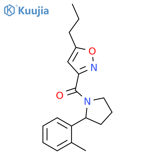 3-2-(2-methylphenyl)pyrrolidine-1-carbonyl-5-propyl-1,2-oxazole structure