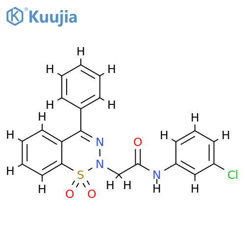 N-(3-chlorophenyl)-2-(1,1-dioxo-4-phenyl-2H-1lambda6,2,3-benzothiadiazin-2-yl)acetamide structure