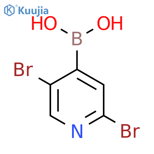 2,5-Dibromo-4-pyridinylboronic acid structure
