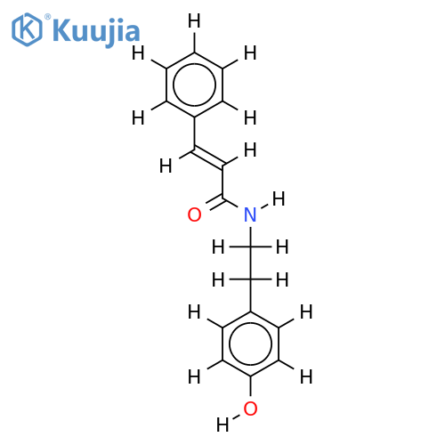 N-2-(4-hydroxyphenyl)ethyl-3-phenylprop-2-enamide structure