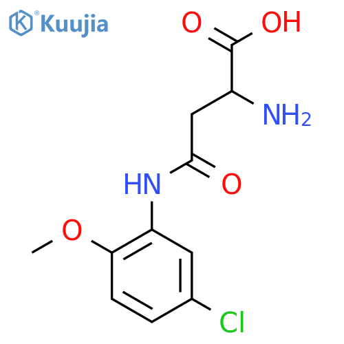 2-amino-3-[(5-chloro-2-methoxyphenyl)carbamoyl]propanoic acid structure