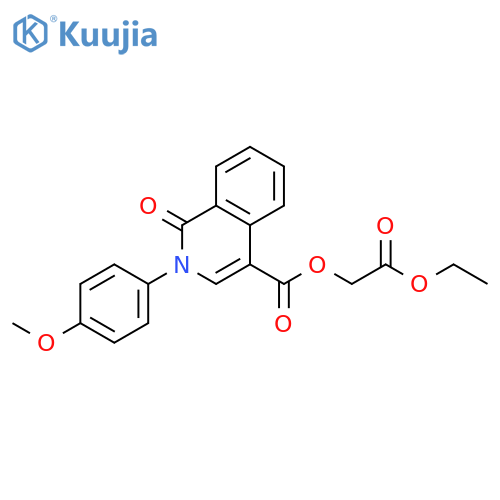 ethyl 2-[2-(4-methoxyphenyl)-1-oxo-1,2-dihydroisoquinoline-4-carbonyloxy]acetate structure