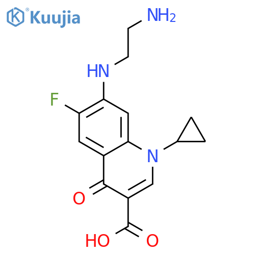 3-Quinolinecarboxylicacid, 7-[(2-aminoethyl)amino]-1-cyclopropyl-6-fluoro-1,4-dihydro-4-oxo- structure
