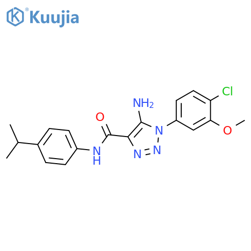 5-amino-1-(4-chloro-3-methoxyphenyl)-N-[4-(propan-2-yl)phenyl]-1H-1,2,3-triazole-4-carboxamide structure