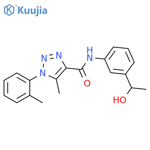 N-[3-(1-Hydroxyethyl)phenyl]-5-methyl-1-(2-methylphenyl)-1H-1,2,3-triazole-4-carboxamide structure