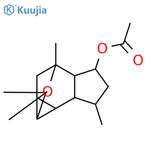 1,4-Methanocyclopenta[c]cycloprop[e]oxepin-5-ol,decahydro-2,2,4,7-tetramethyl-, acetate, (1R,1aR,4S,4aS,5R,7R,7aS,7bR)- (9CI) structure