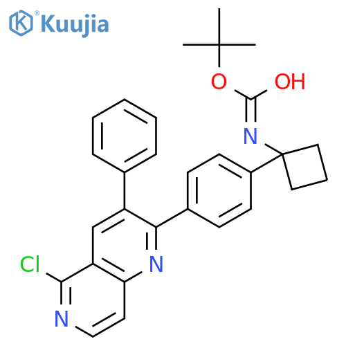 N-1-4-(5-Chloro-3-phenyl-1,6-naphthyridin-2-yl)phenylcyclobutylcarbamic Acid 1,1-Dimethylethyl Ester structure