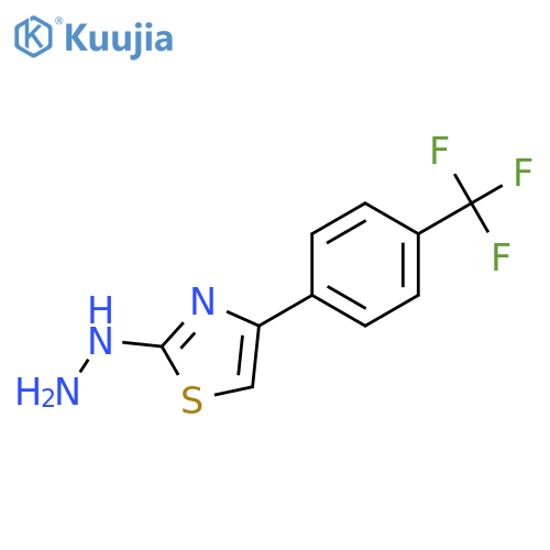 [4-[4-(trifluoromethyl)phenyl]-1,3-thiazol-2-yl]hydrazine structure