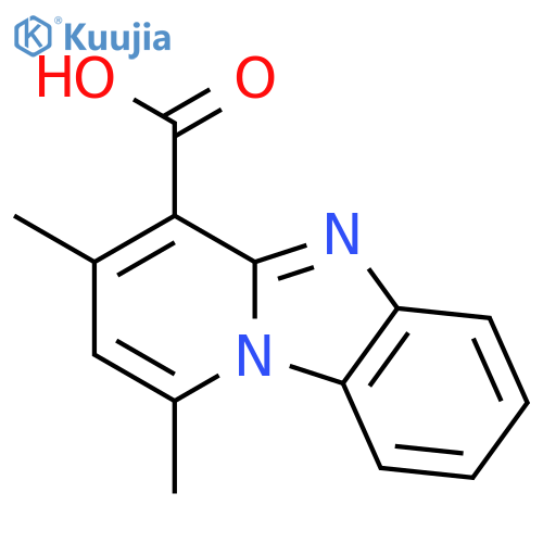11,13-dimethyl-1,8-diazatricyclo[7.4.0.0^{2,7}]trideca-2(7),3,5,8,10,12-hexaene-10-carboxylic acid structure