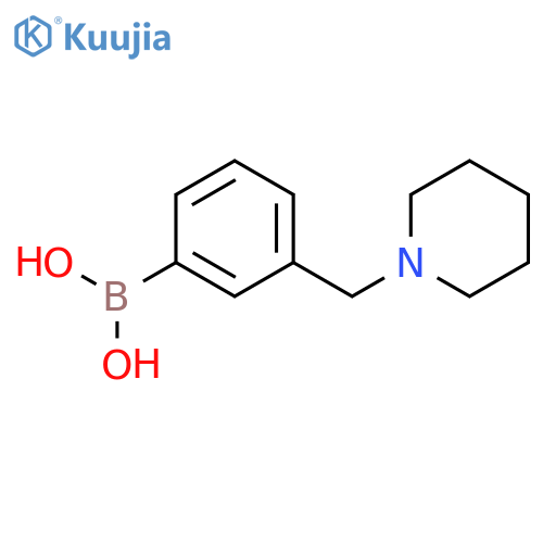 [3-(1-piperidylmethyl)phenyl]boronic acid structure