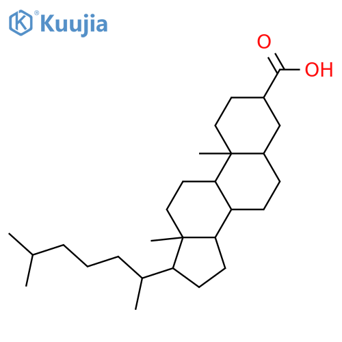 Cholestane-3-carboxylic acid; (3β,5α)-form structure