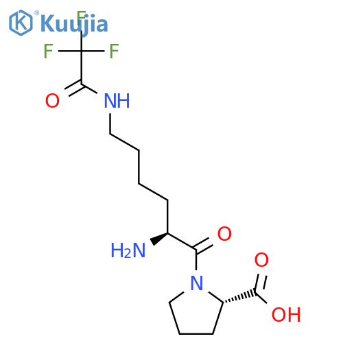 (2S)-1-[(2S)-2-amino-6-(2,2,2-trifluoroacetamido)hexanoyl]pyrrolidine-2-carboxylic acid structure