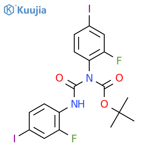 tert-Butyl 2-fluoro-4-iodophenyl(2-fluoro-4-iodophenylcarbamoyl)carbamate structure