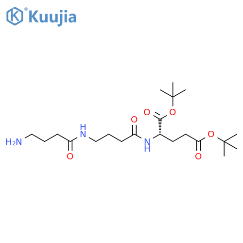L-Glutamic acid, N-[4-[(4-amino-1-oxobutyl)amino]-1-oxobutyl]-,bis(1,1-dimethylethyl) ester structure