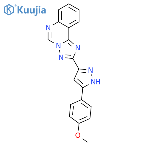 2-(5-(4-methoxyphenyl)-1H-pyrazol-3-yl)-[1,2,4]triazolo[1,5-c]quinazoline structure