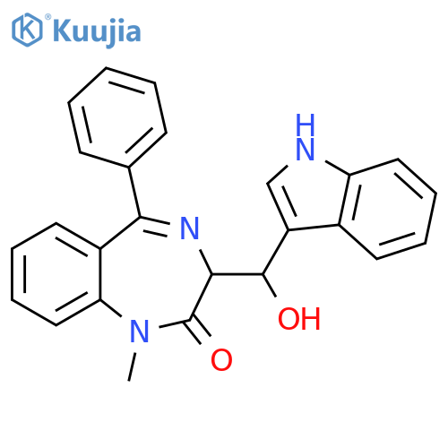 2H-1,4-Benzodiazepin-2-one,1,3-dihydro-3-(hydroxy-1H-indol-3-ylmethyl)-1-methyl-5-phenyl- structure