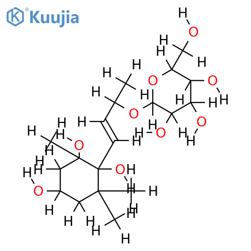 (3R,5S,6S,7E,9S)-megastigman-7-ene-3,5,6,9-tetraol 9-O-beta-D-glucopyranoside structure