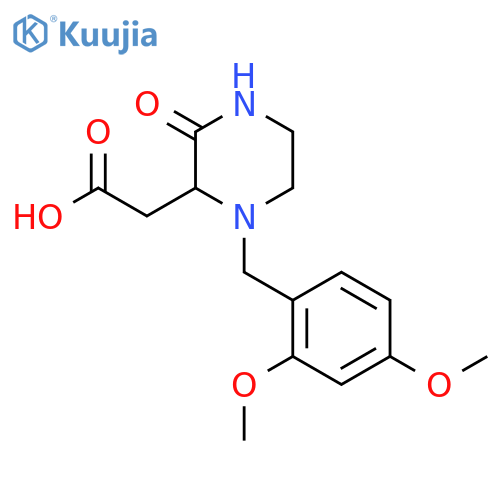 2-{1-[(2,4-dimethoxyphenyl)methyl]-3-oxopiperazin-2-yl}acetic acid structure