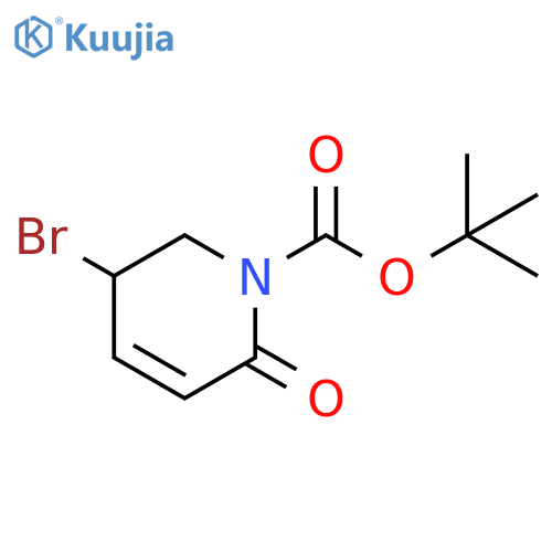 1(2H)-Pyridinecarboxylic acid, 5-bromo-5,6-dihydro-2-oxo-, 1,1-dimethylethyl ester structure