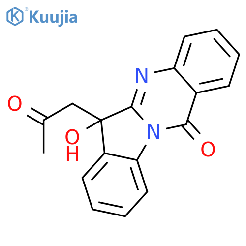 6-hydroxy-6-(2-oxopropyl)indolo[2,1-b]quinazolin-12(6H)-one structure