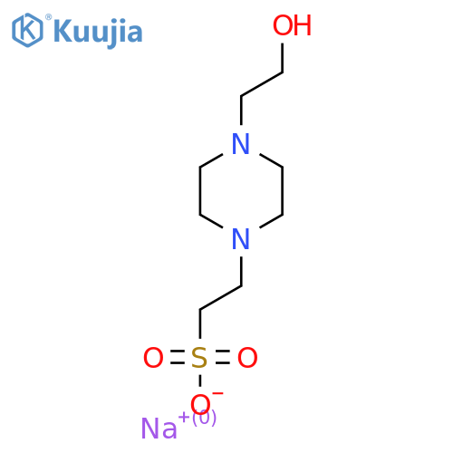 4-(2-Hydroxyethyl)piperazine-1-ethanesulfonic acid hemisodium salt structure