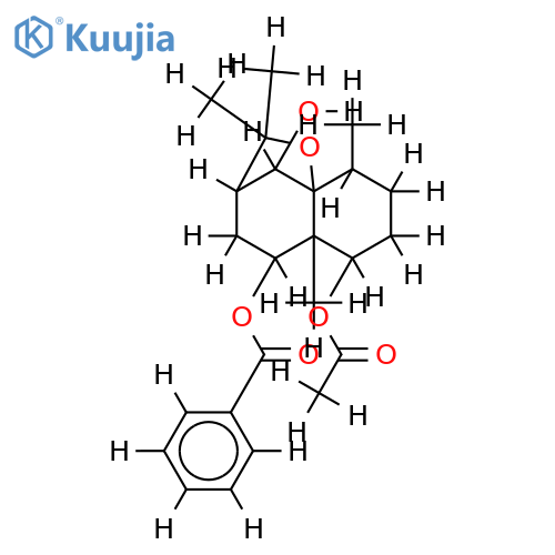 (1R,4R,5S,6R,7R,9S,10S)-1-acetoxy-9-benzoyloxy-6-hydroxydihydro-beta-agarofuran structure