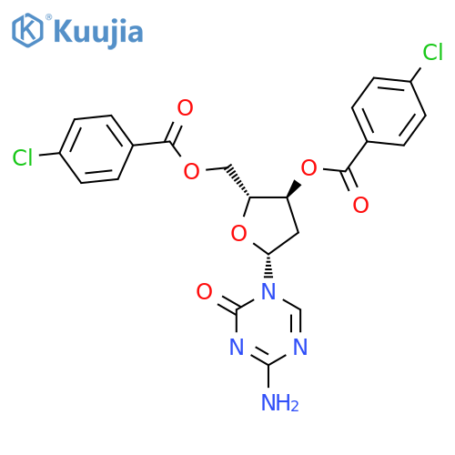 4-Amino-1-3,5-bis-O-(4-chlorobenzoyl)-2-deoxy-b-D-erythro-pentofuranosyl-1,3,5-triazin-2(1H)-one structure