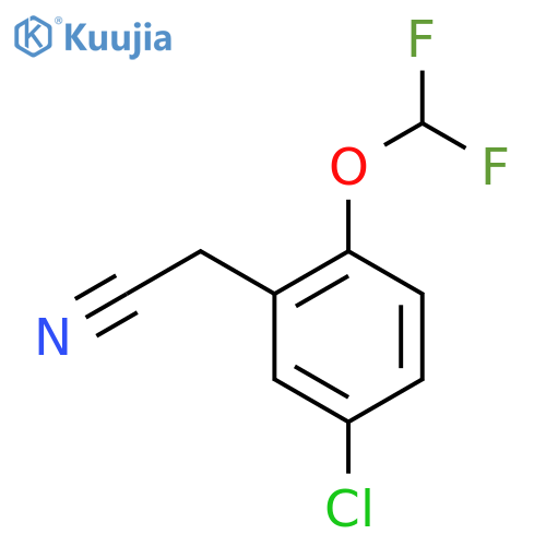 2-5-chloro-2-(difluoromethoxy)phenylacetonitrile structure