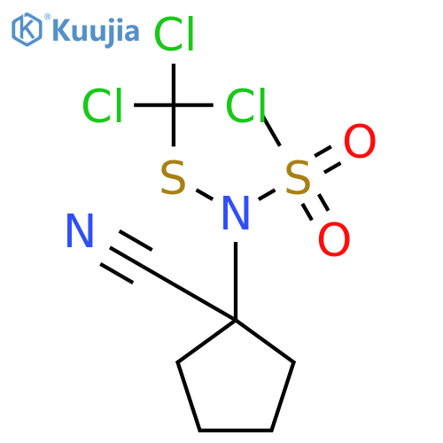 Methanesulfonamide, N-(1-cyanocyclopentyl)-N-[(trichloromethyl)thio]- structure