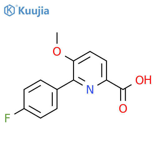 6-(4-Fluorophenyl)-5-methoxy-2-pyridinecarboxylic acid structure