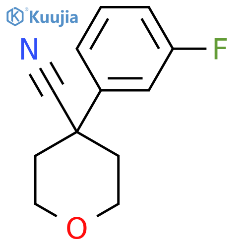 4-(3-fluorophenyl)oxane-4-carbonitrile structure