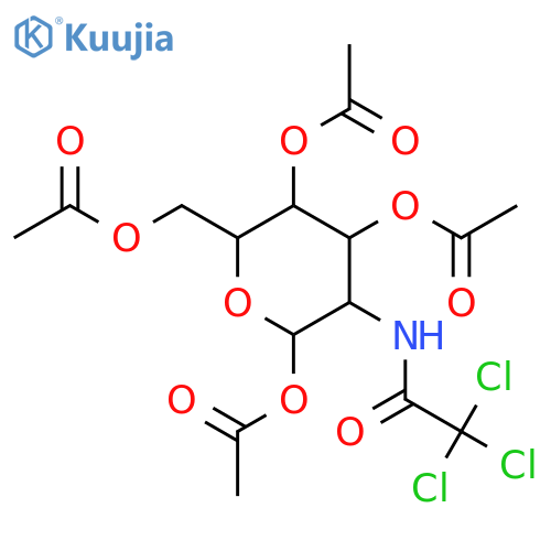 b-D-Glucopyranose,2-deoxy-2-[(trichloroacetyl)amino]-, 1,3,4,6-tetraacetate (9CI) structure