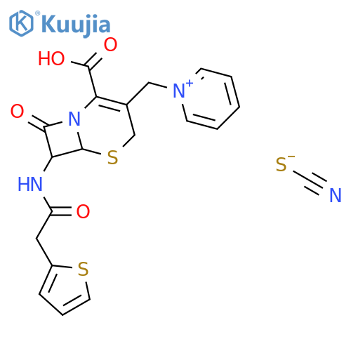 1-(6R,7R)-2-Carboxy-8-oxo-7-(2-thienylacetyl)amino-5-thia-1-azabicyclo4.2.0oct-2-en-3-ylmethyl-pyridinium Thiocyanate structure