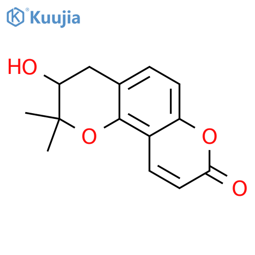 2H,8H-Benzo[1,2-b:3,4-b']dipyran-8-one,3,4-dihydro-3-hydroxy-2,2-dimethyl-, (+)- (9CI) structure