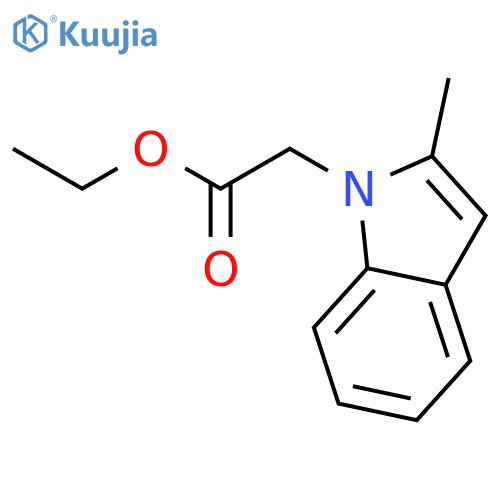 Ethyl 2-(2-methyl-1H-indol-1-yl)acetate structure