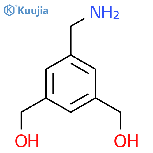 3-(aminomethyl)-5-(hydroxymethyl)phenylmethanol structure