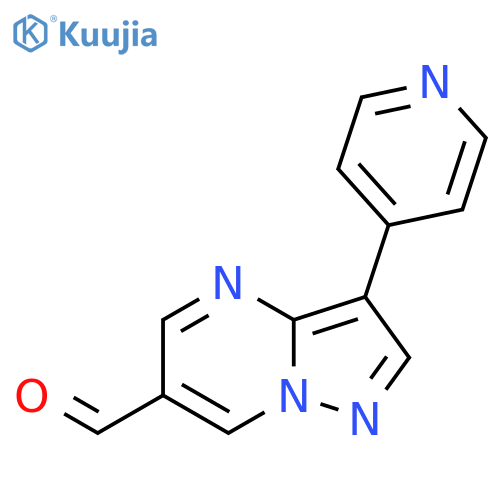 3-(Pyridin-4-yl)pyrazolo[1,5-a]pyrimidine-6-carbaldehyde structure
