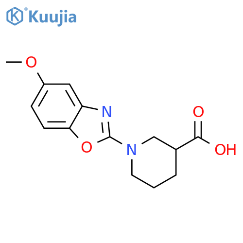 1-(5-Methoxy-1,3-benzoxazol-2-yl)piperidine-3-carboxylic acid structure