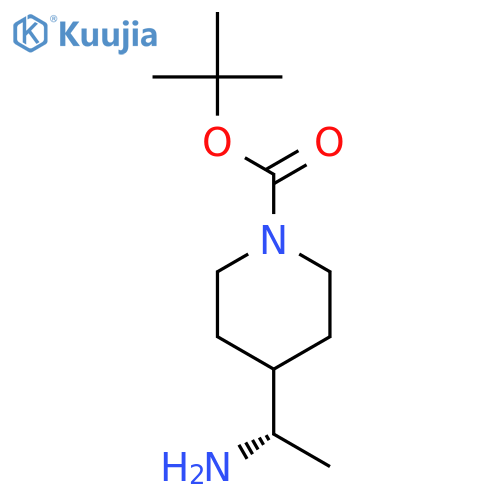 Tert-butyl 4-[(1S)-1-aminoethyl]piperidine-1-carboxylate structure