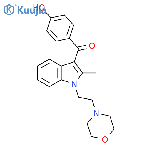 Methanone,(4-hydroxyphenyl)[2-methyl-1-[2-(4-morpholinyl)ethyl]-1H-indol-3-yl]- structure